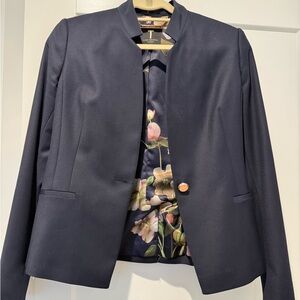 Ted Baker London Navy Blazer Structured Tailored Professional